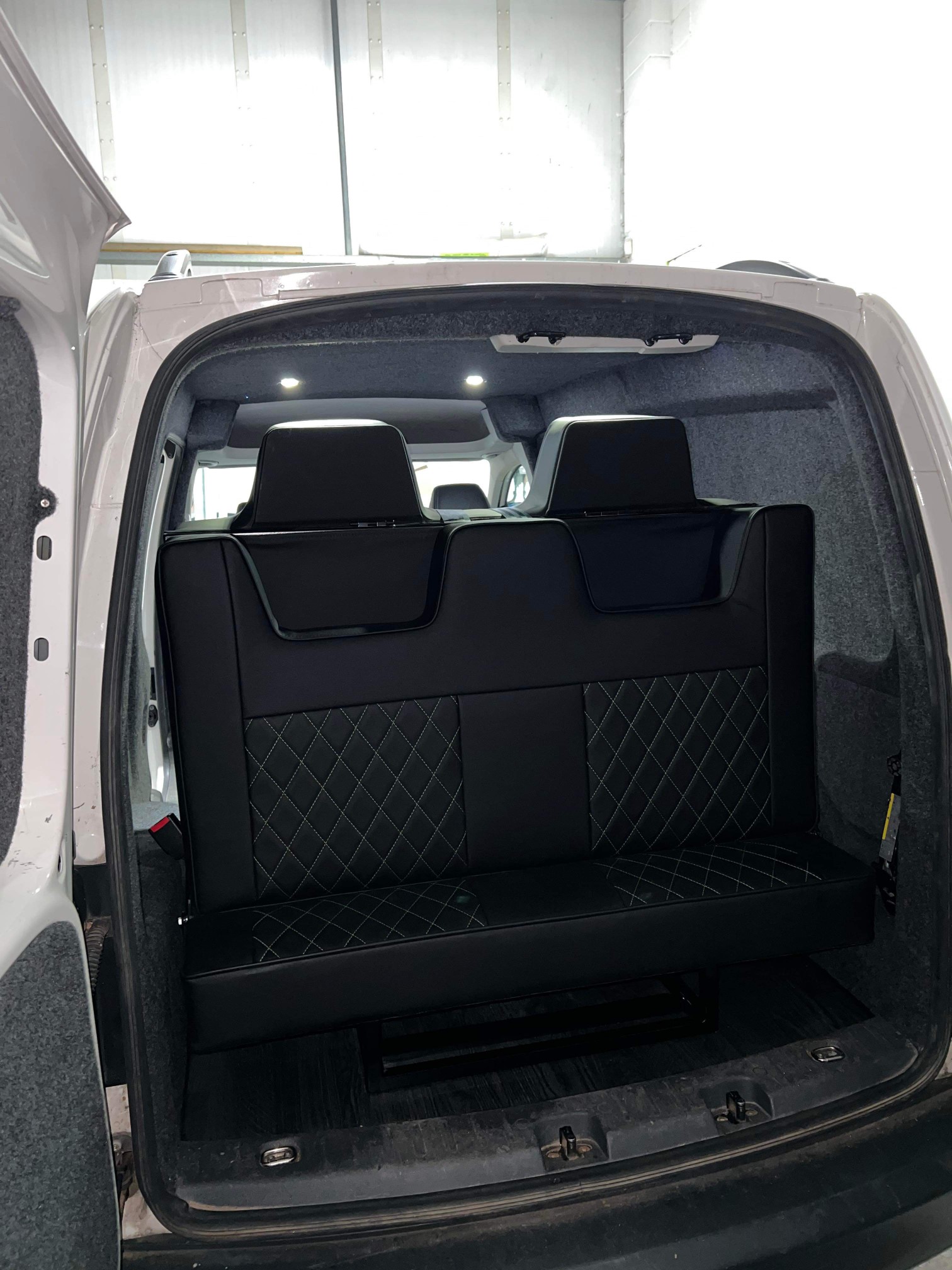 VW Caddy, Windows, insulation, carpet, lights, floor and Altro flooring, fit ( (9)